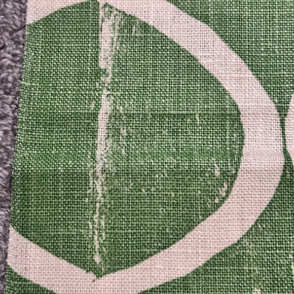 Lee Jofa Fabric Sample Remnant Circles Forest Linen Green Blithfield Crafts - Picture 12 of 16